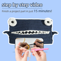 Shark Storage Bag Crochet Kit