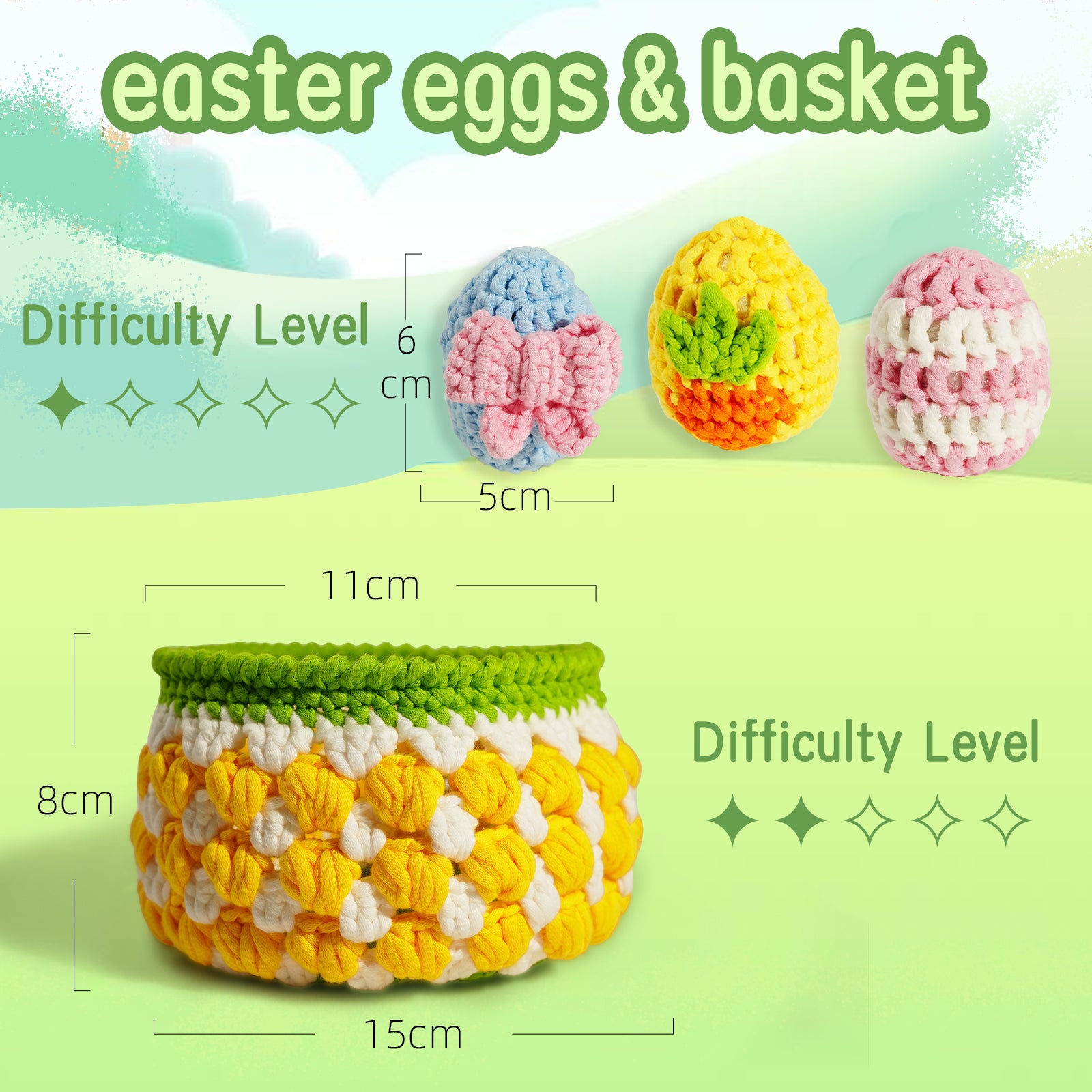 Easter Eggs & Basket Crochet Kit